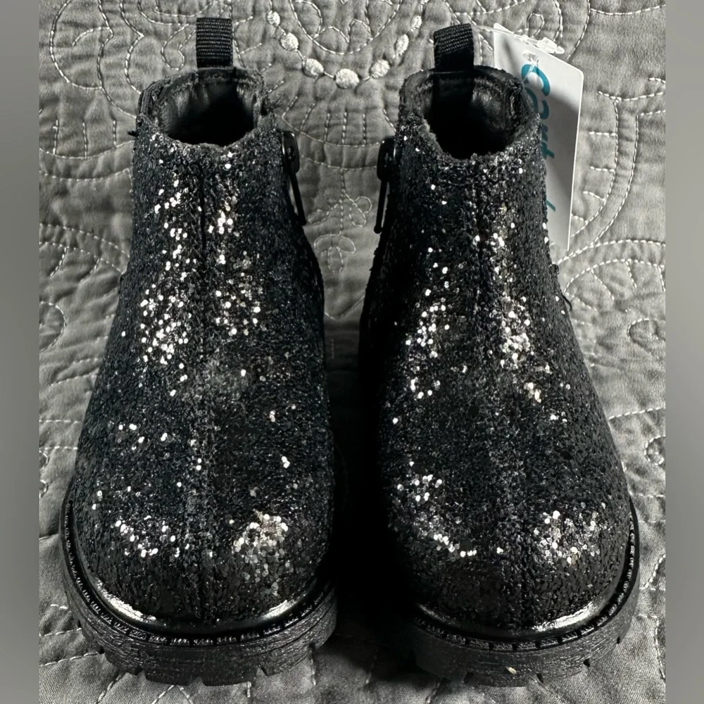 Carter’s Toddler Girls Black Bessy Flat Heel Booties NWT/Box Various Sizes